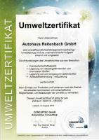 Umweltzertifikat Autohaus-Reitenbach